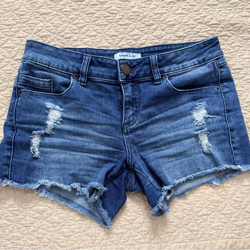 O'Neill Distressed Blue Jean Shorts size 26